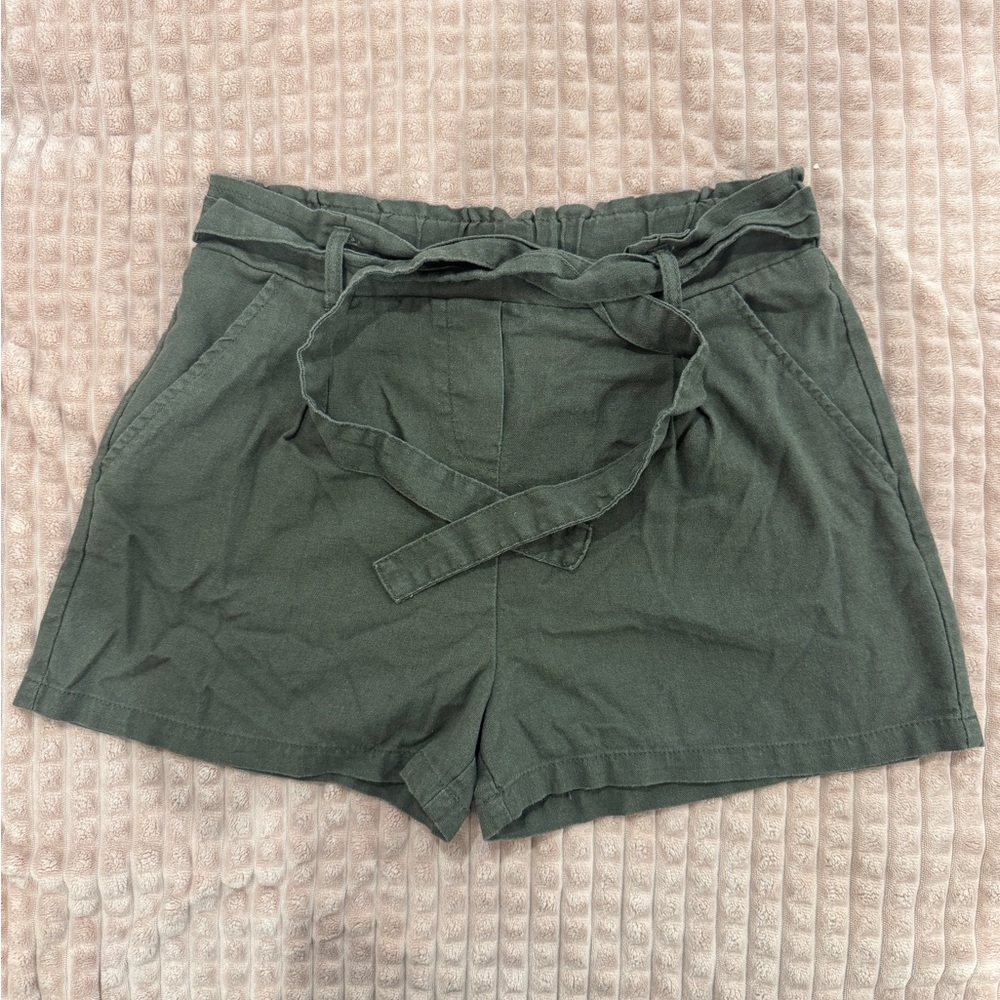 Women's Green Casual Shorts